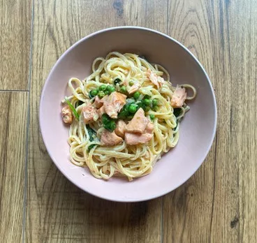 Creamy Salmon Linguine